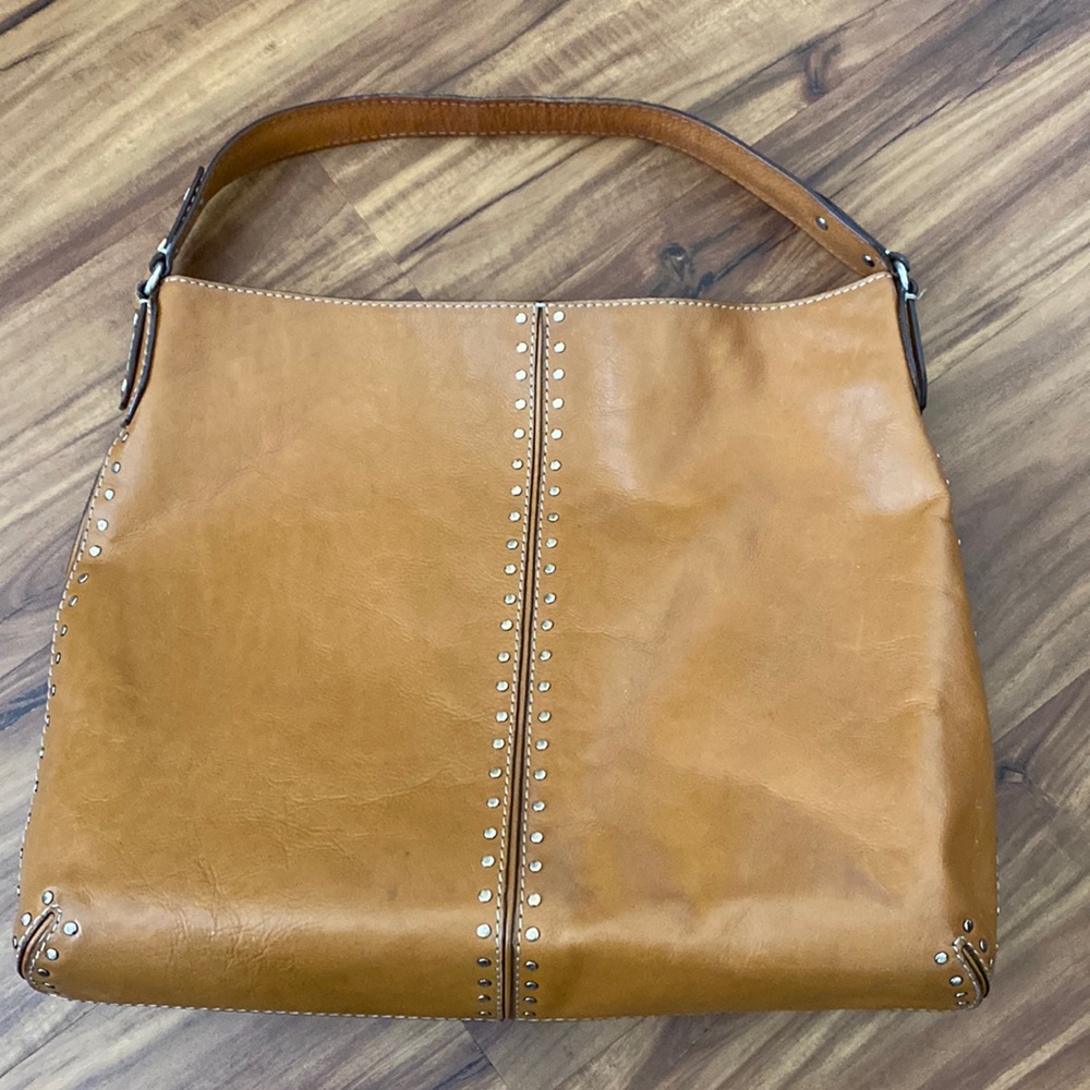 Michael Kors Brown Leather Studded Bag